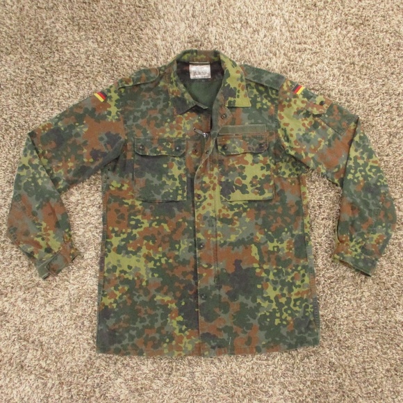 Gerardi Other - German Army Vintage 90's Jacket Men's XL Camo Green Brown Military Flecktarn